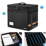 Lockable Fireproof File Box with Expanding Organizer