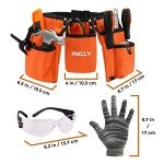 Kids Real Tool Set with Tool Belt & Bag