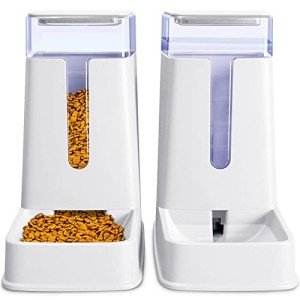 Automatic Pet Feeder and Water Dispenser Set