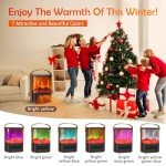 Portable 3D Flame Electric Fireplace Heater with Remote
