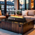 SENJOYS 71.1 cm Portable Propane Fire Pit