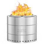 Onlyfire Smokeless Wood Burning Fire Pit - Silver