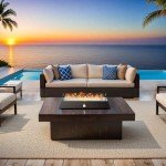 SENJOYS 71.1 cm Portable Propane Fire Pit