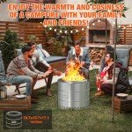 Onlyfire Smokeless Wood Burning Fire Pit - Silver