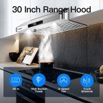 AMZCHEF 30" Stainless Steel Under Cabinet Range Hood