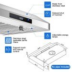 AMZCHEF 30" Stainless Steel Under Cabinet Range Hood
