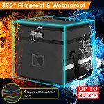 Fireproof Document Box with Double Lock & Organizer