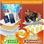Fireproof Document Box with Double Lock & Organizer