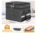 Fireproof Document Box with Double Lock & Organizer