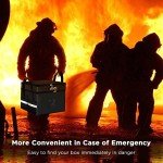 Fireproof Document Box with Double Lock & Organizer
