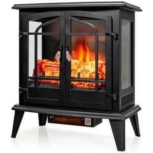 25-Inch Electric Fireplace with Realistic 3D Flames