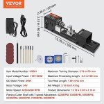 VEVOR Precision Mini Wood Lathe with 7 Speeds