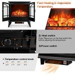 25-Inch Electric Fireplace with Realistic 3D Flames