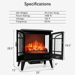 25-Inch Electric Fireplace with Realistic 3D Flames