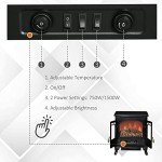 HOMCOM Portable Electric Fireplace with LED Flame