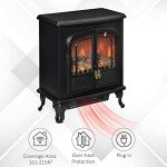 HOMCOM Portable Electric Fireplace with LED Flame