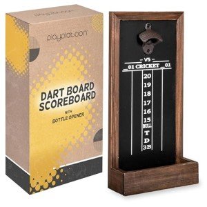 Wooden Dartboard Wall Mount with Bottle Opener