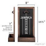 Wooden Dartboard Wall Mount with Bottle Opener