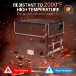 ELOBOON Fireproof Lockable File Storage Box