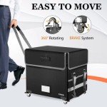 ELOBOON Fireproof Lockable File Storage Box