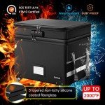 Fireproof Rolling File Storage Box with Lock