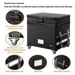 Fireproof Rolling File Storage Box with Lock