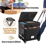 Fireproof Rolling File Storage Box with Lock