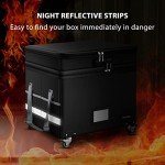 Fireproof Rolling File Storage Box with Lock