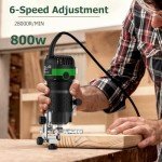 JiGiU 800W Compact Wood Trimmer with Variable Speed