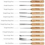 12-Piece Wood Carving Chisel Set with Bag