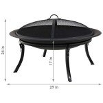 Sunnydaze 29-Inch Portable Round Fire Pit