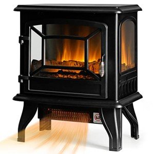 20-Inch Electric Fireplace Heater with 3D Flame Effect
