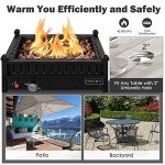Tangkula Portable Tabletop Propane Fire Pit