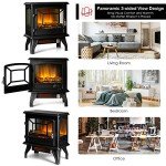 20-Inch Electric Fireplace Heater with 3D Flame Effect