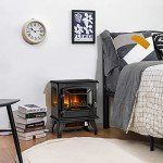 20-Inch Electric Fireplace Heater with 3D Flame Effect