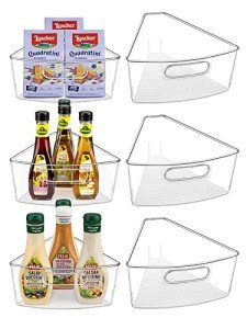 JEISSLIA Lazy Susan Storage Containers - Food Safe