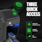 Biometric Handgun Safe with Fingerprint and Key Access