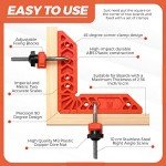 Relitec 90-Degree Woodworking Clamp Set, 12 Pieces