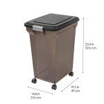 IRIS 67-Quart Airtight Pet Food Container - Black