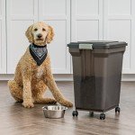 IRIS 67-Quart Airtight Pet Food Container - Black