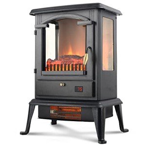 Voltorb Remote Electric Fireplace Heater, 22.4" Portable