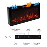 C-Hopetree 106cm Electric Fireplace with Remote Control