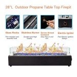 71.1 cm Rectangular Propane Patio Fire Pit
