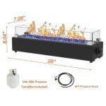 71.1 cm Rectangular Propane Patio Fire Pit