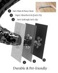 Absorbent Dog & Cat Food Bowl Mat - Light Grey
