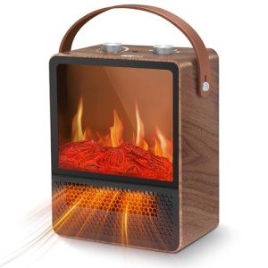 Portable Electric Fireplace Heater with Realistic Flames