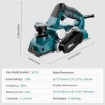 DNTI 6.6Amp Electric Handheld Wood Planer