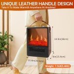 Portable Electric Fireplace Heater with Realistic Flames