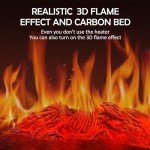 Portable Electric Fireplace Heater with Realistic Flames