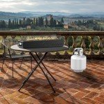 Portable 28" Tabletop Gas Fire Pit with Glass Guard